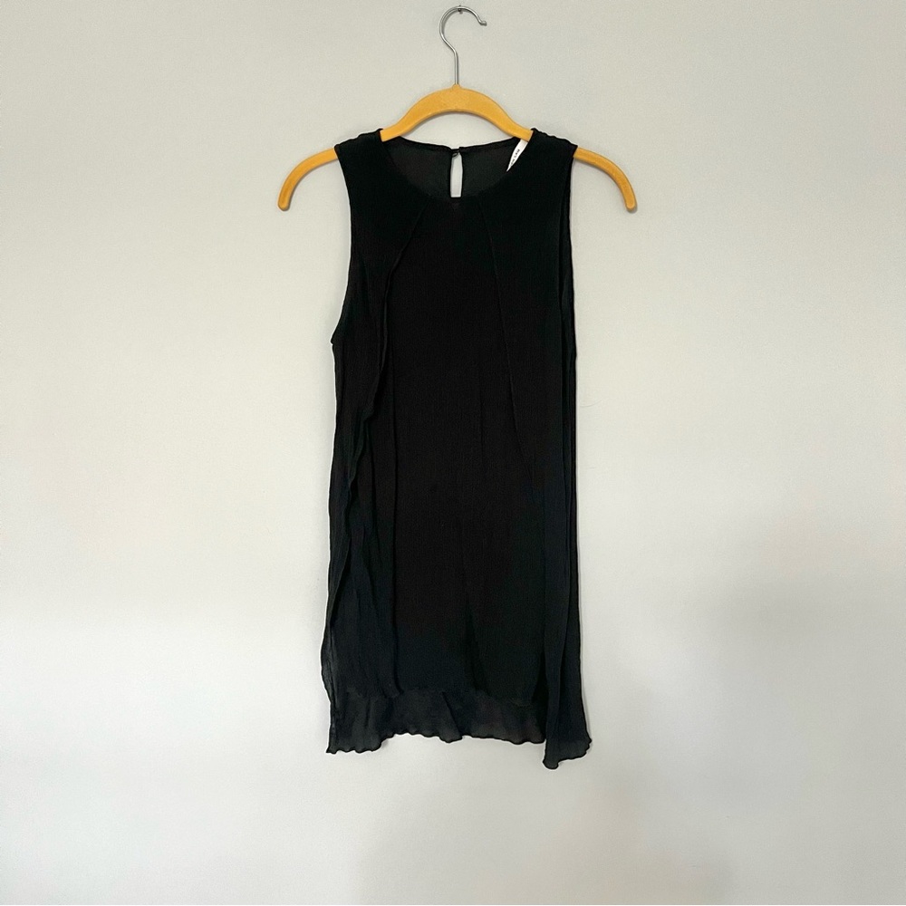 Derek Lam 10 Crosby Black Lightweight Flowy Sleeveless Blouse Top